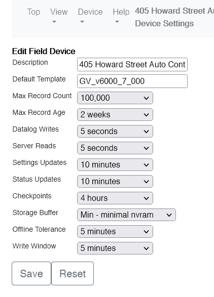 GRidview Edit Field Device